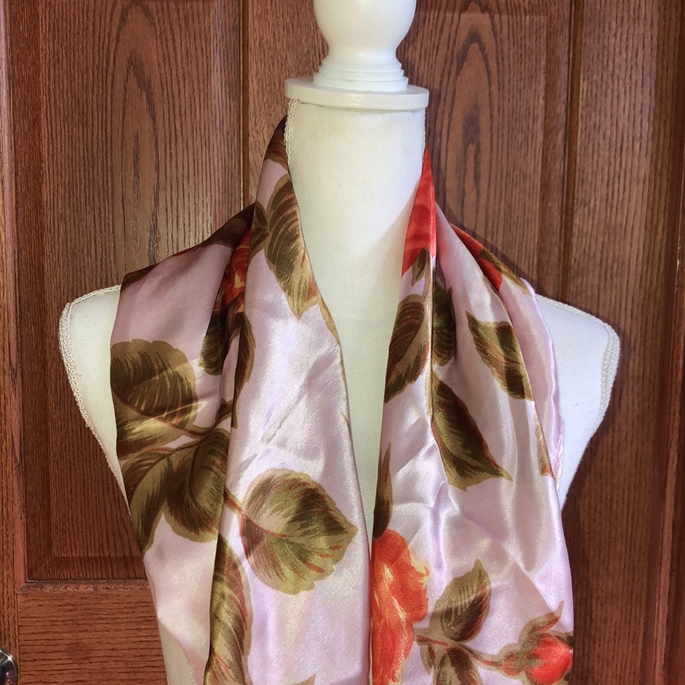 NEW LISTING! Vintage Satin Scarf - Picture 1 of 4